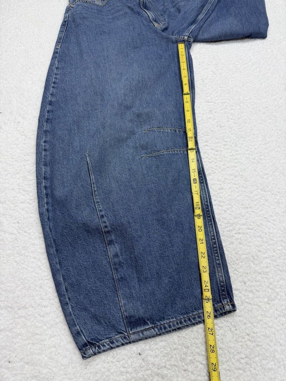 Gap Jeans Pants Women Blue High Rise Ultra Soft Horseshoe Preppy Boho Sz 30 NWT - Picture 3 of 9